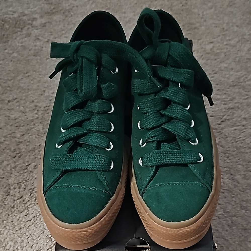 Converse Green Suede Sneakers